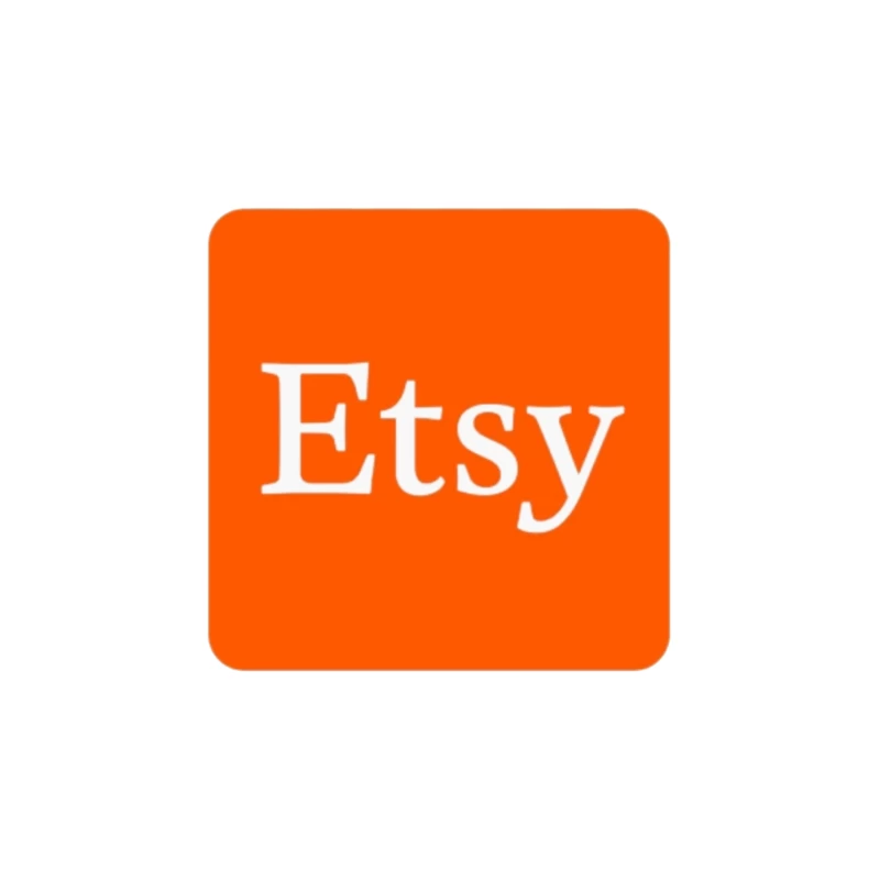 Etsy Official Logo - Orange Square E-commerce Marketplace Icon Mouse Pad