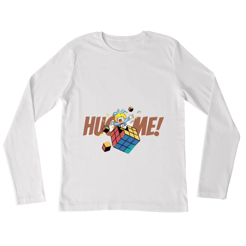 Würfel Abenteuer mit Clown Damen Langarm T-Shirt