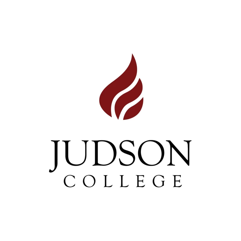 Judson College Educational Institution Logo with Red Flame Symbol Mouse Pad