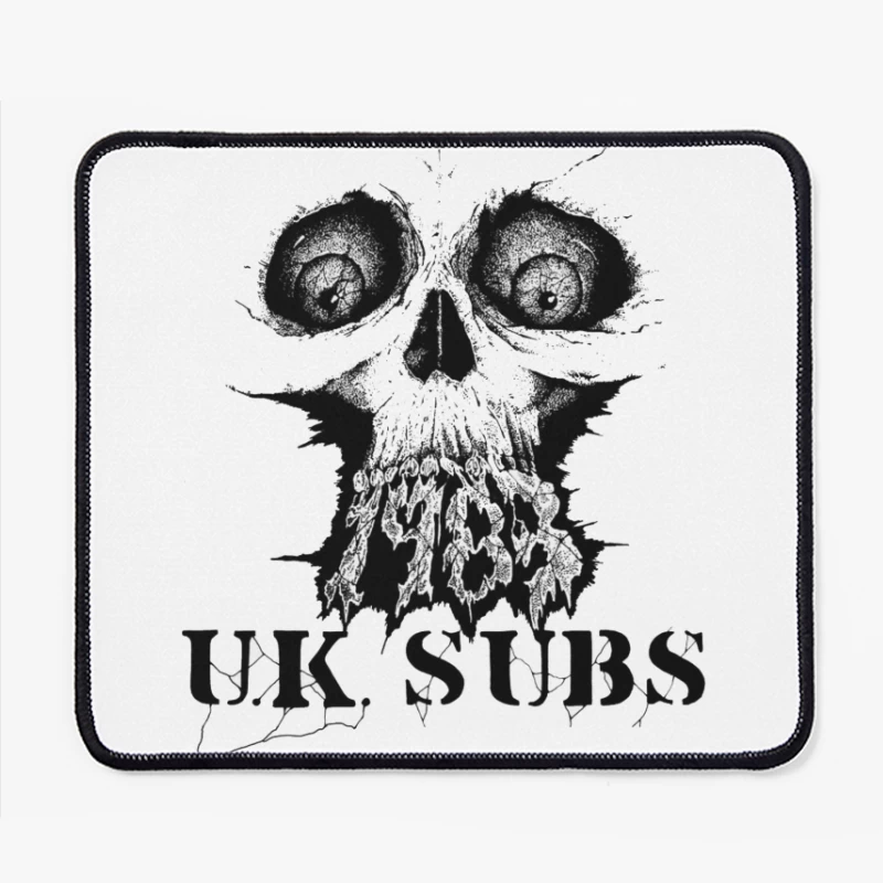 UK Subs Punk Rock Band Gothic Skull Logo Mouse Pad