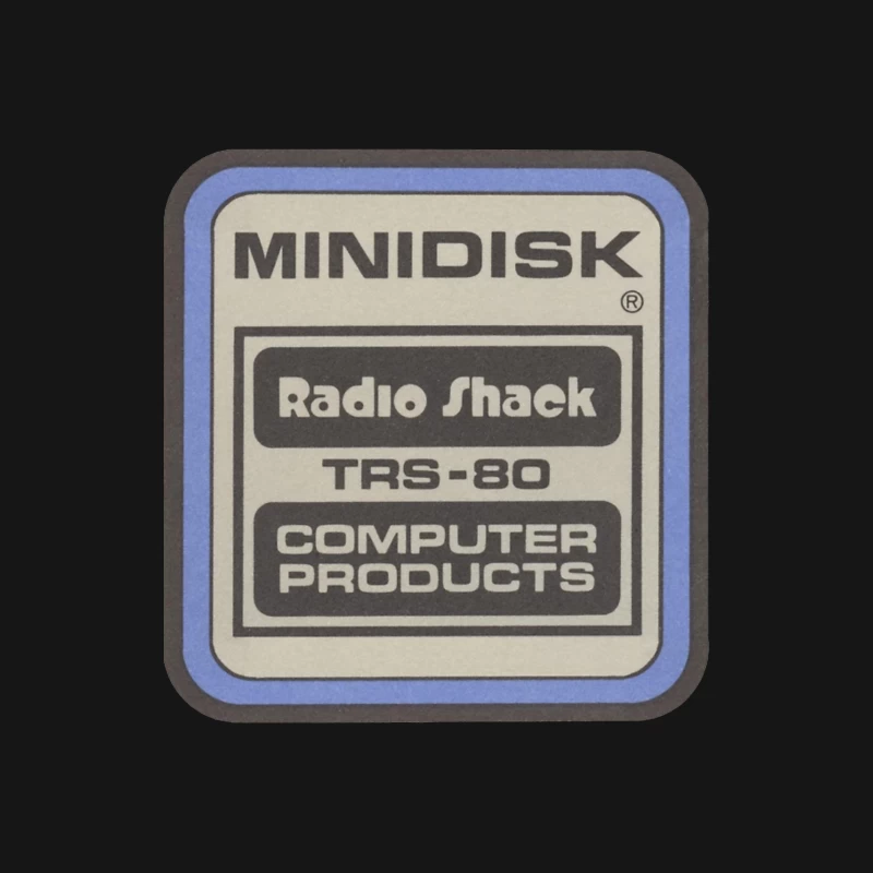 Vintage Radio Shack TRS-80 Minidisk Computer Products Label Male Long Sleeve T-Shirt