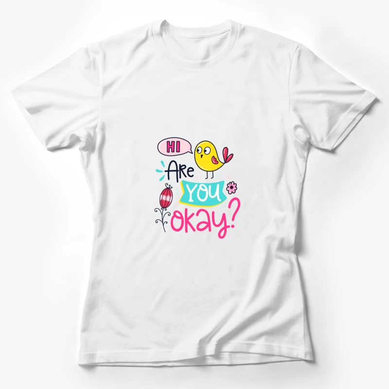 Petit oiseau coloré demande : es-tu d'accord ? Femme T-Shirt