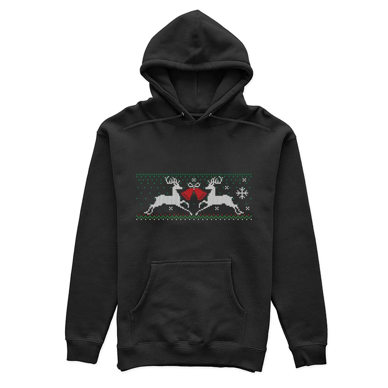 Pull de Noël avec rennes et cloches Femme Sweat à capuche