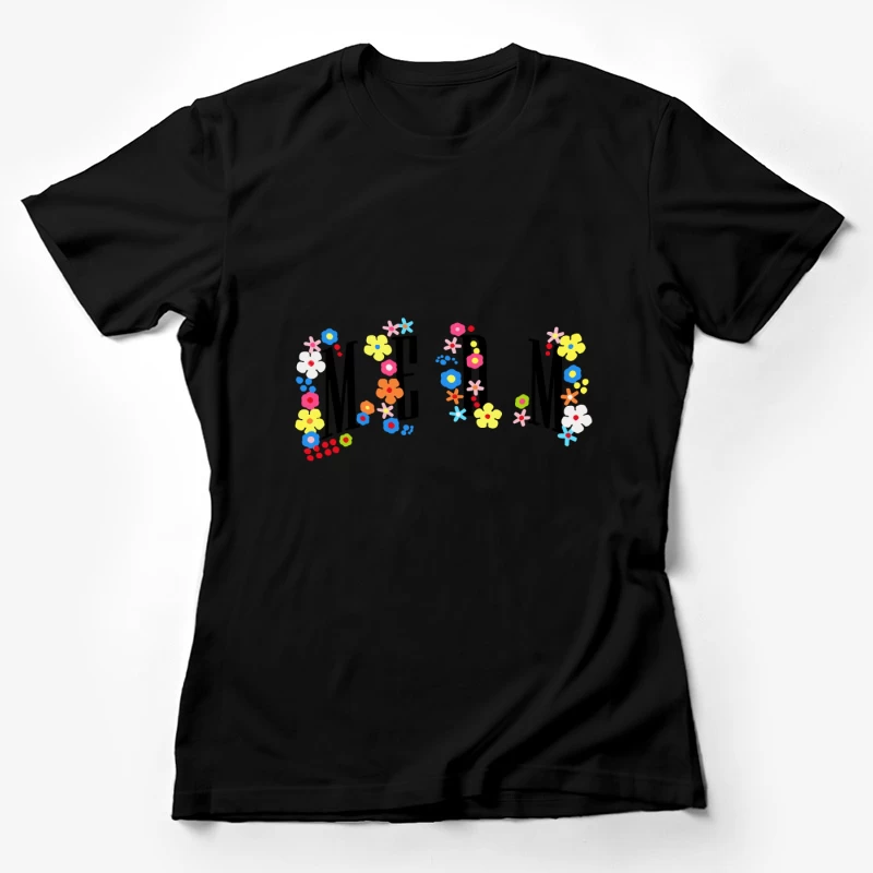 Bunte Blumenmuster Damen T-Shirt