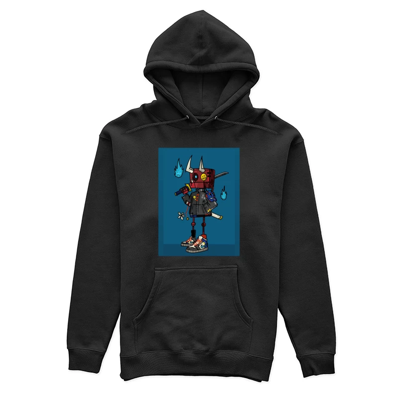 Stylish Robo Samurai Female Pullover Hoodie