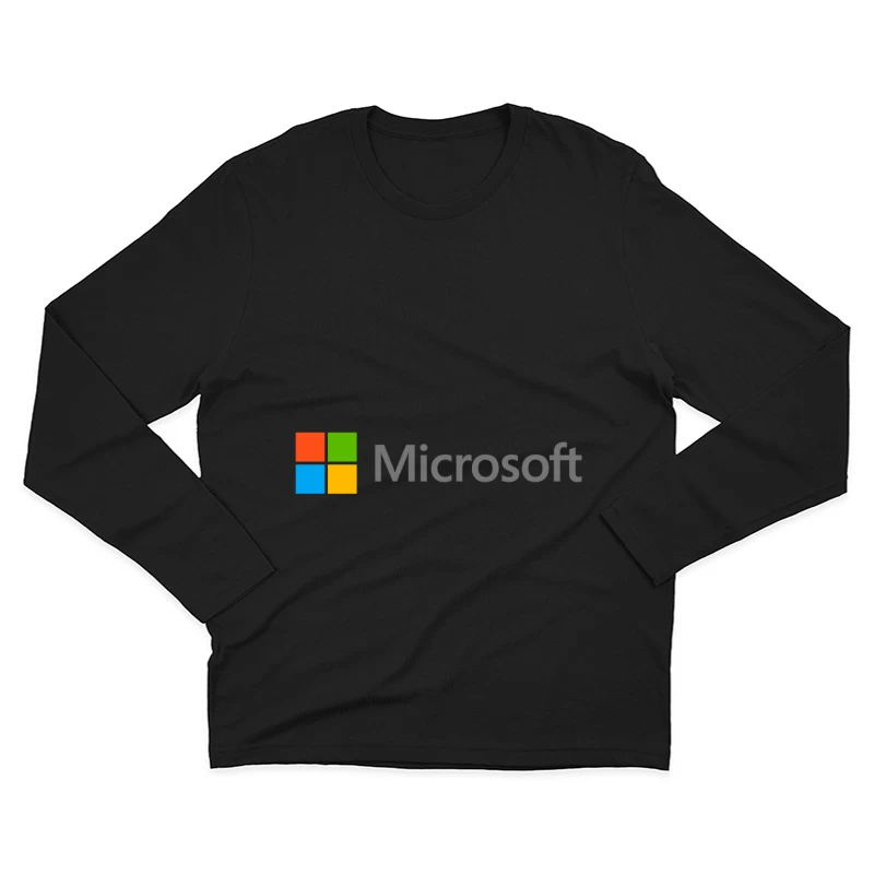 Microsoft Corporation Official Logo Design Male Long Sleeve T-Shirt