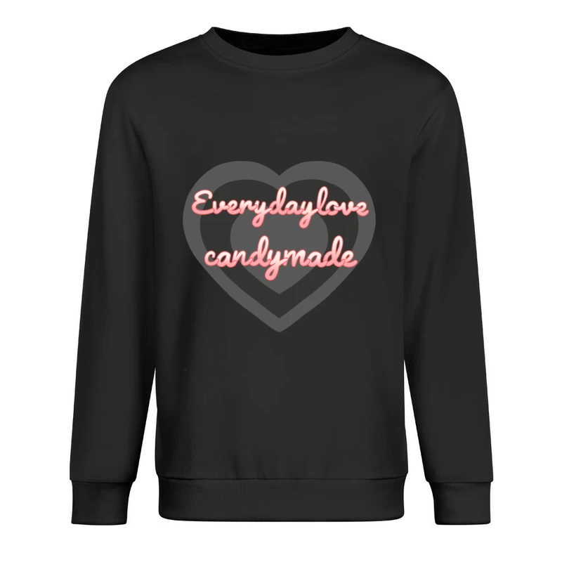 Herzförmiges Design mit Schriftzug Herren Pullover Sweatshirt