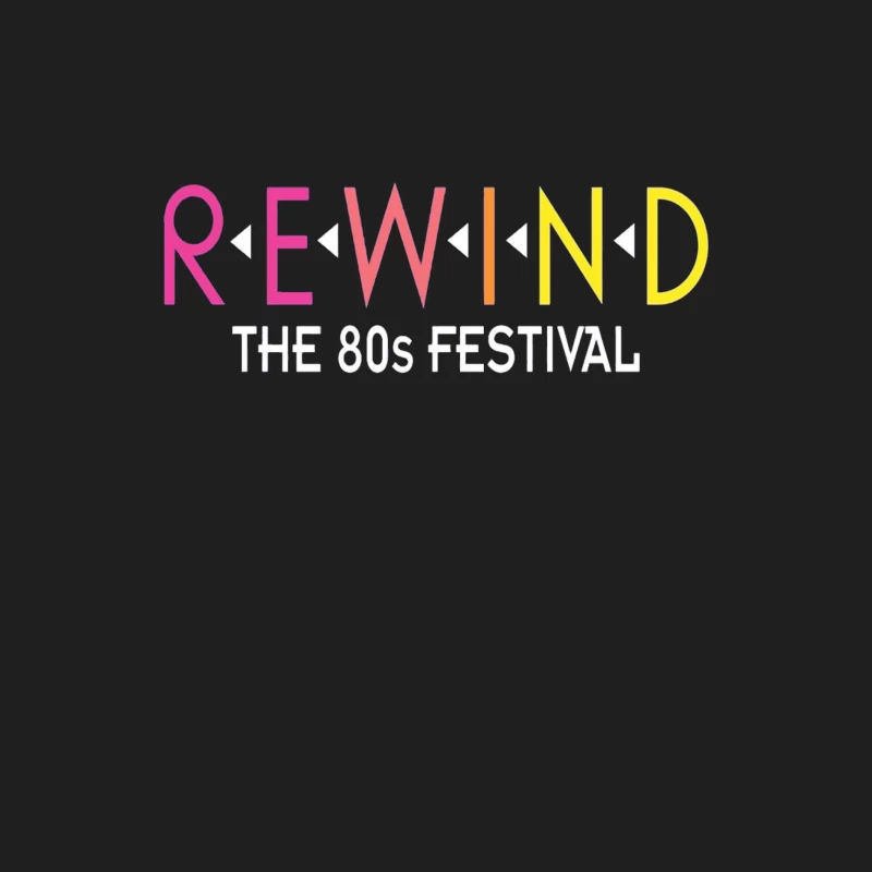 Rewind: The 80s Festival Colorful Typography Design Male Tank Top