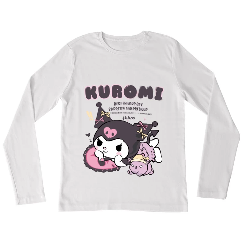 Kuromi und Freund: Niedliche Lieblinge Damen Langarm T-Shirt