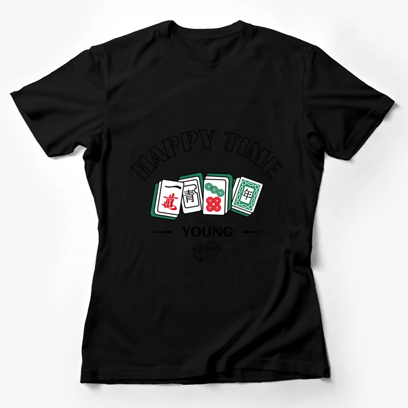 Mahjong Spielsteine Illustration Damen T-Shirt