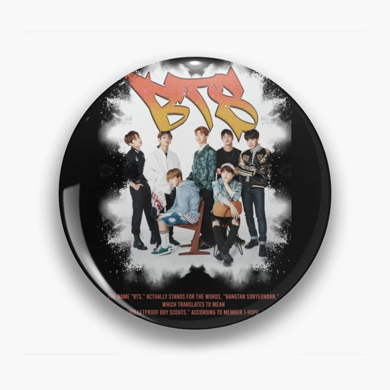 BTS: Popular K-Pop Boy Band from South Korea Pin