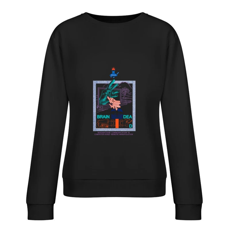 Mensch-Maschine-Kommunikation in der Kunst Damen Pullover Sweatshirt
