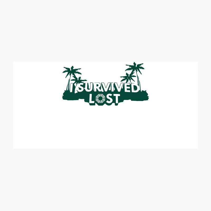 I Survived Lost: TV Show Survival Logo with Palm Trees Coffee Mug