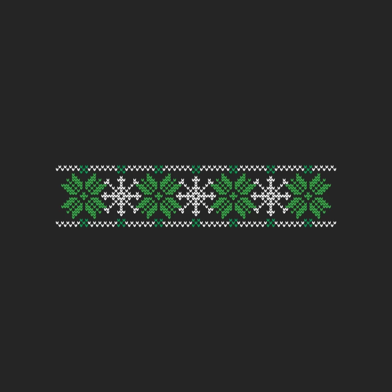 Motif de flocons de neige vert et blanc Homme Sweat-shirt à enfiler