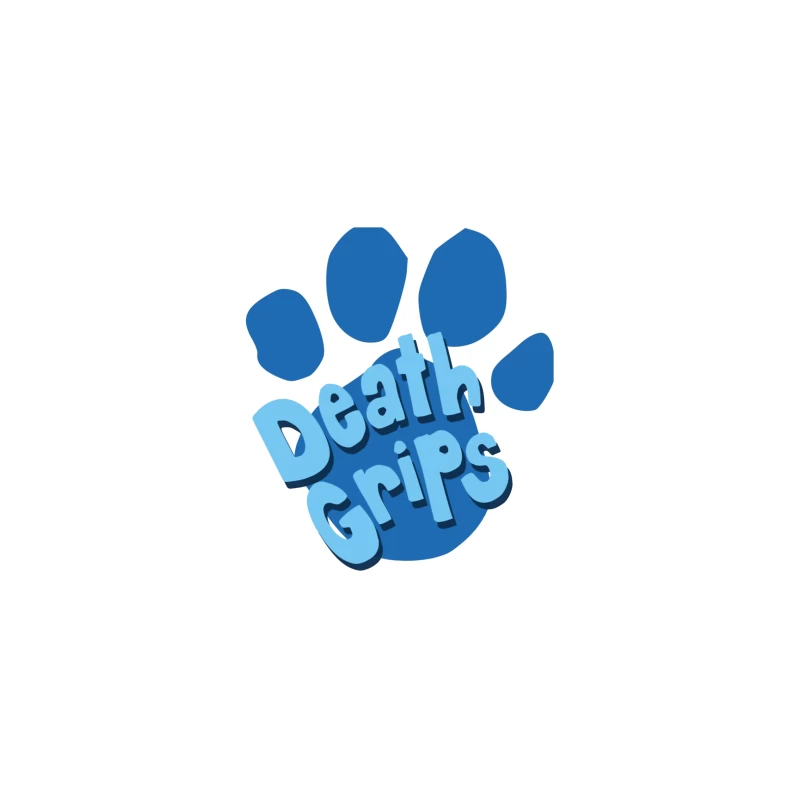 Death Grips Blue Paw Print Logo Design iPhone Case