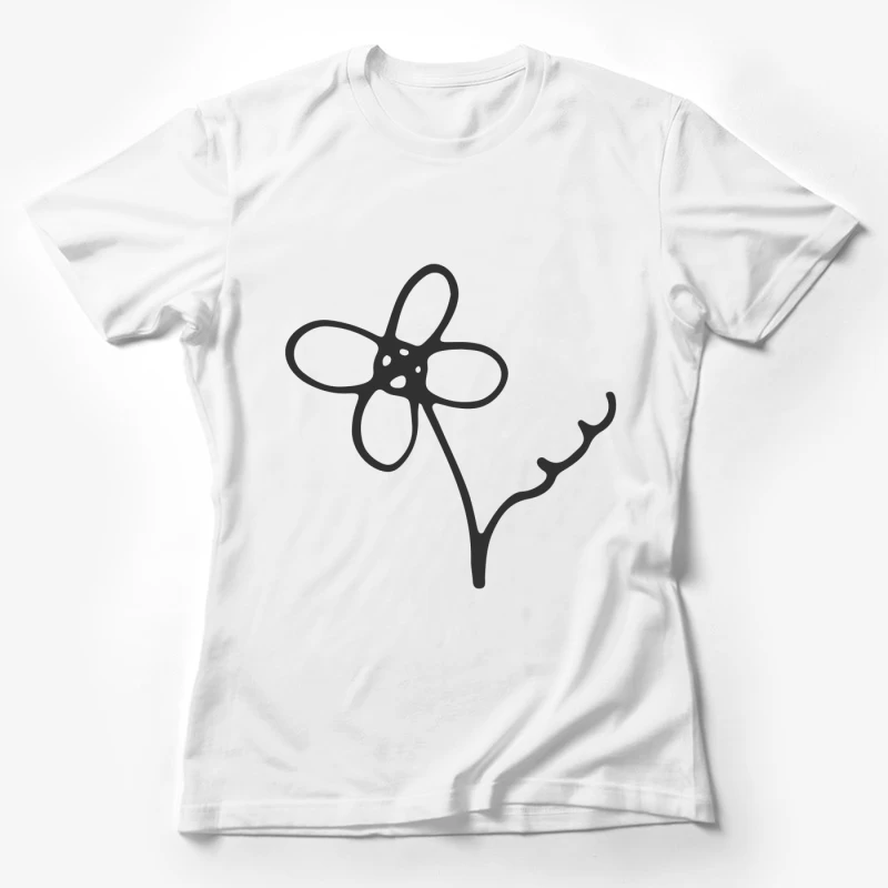Dessin simple de fleur Femme T-Shirt