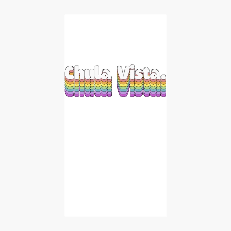 Chula Vista, CA  Retro Typography Design iPhone Case