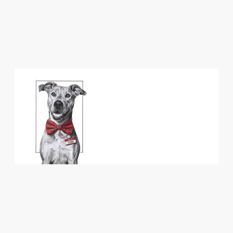 Festive Pitbull Portrait: Tuna's Holiday Charm Coffee Mug