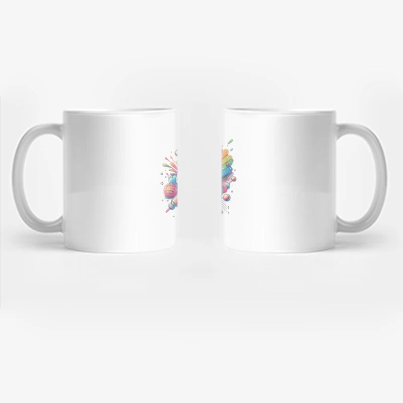 Vibrant Chef's Creative Culinary Rainbow Splash Art Coffee Mug