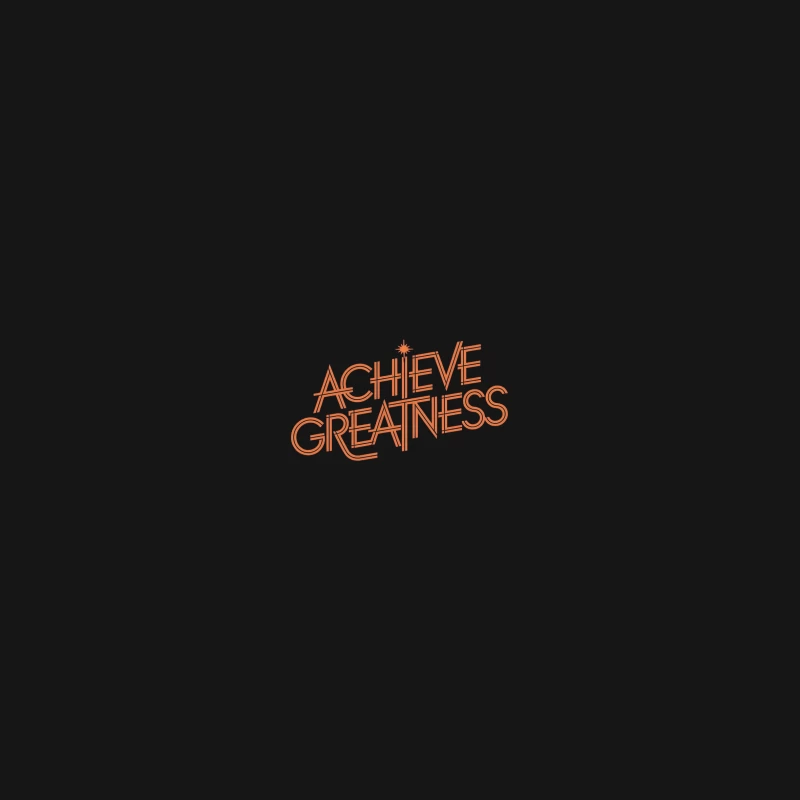 Motivational Orange Text: Achieve Greatness Desk Mat