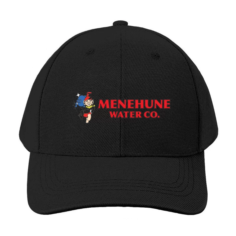 Vintage Menehune Water Company Logo with Cartoon Mascot Baseball Cap