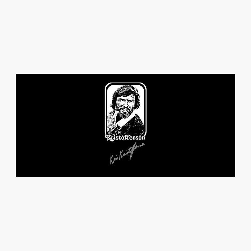 Sketched Portrait of Kris Kristofferson with Signature Coffee Mug