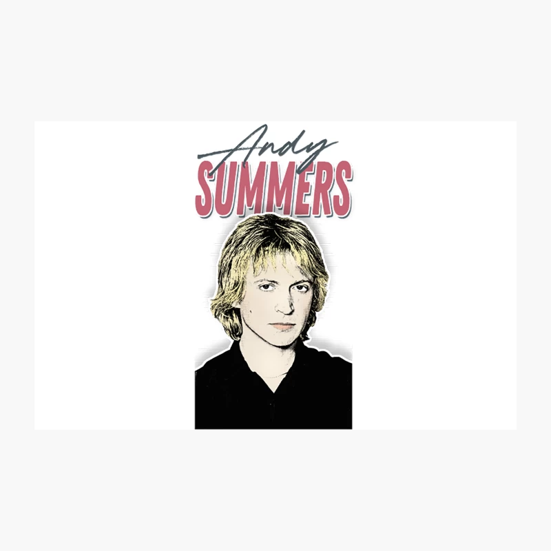 Andy Summers  80s Styled Aesthetic Fan Art Design Travel Mug
