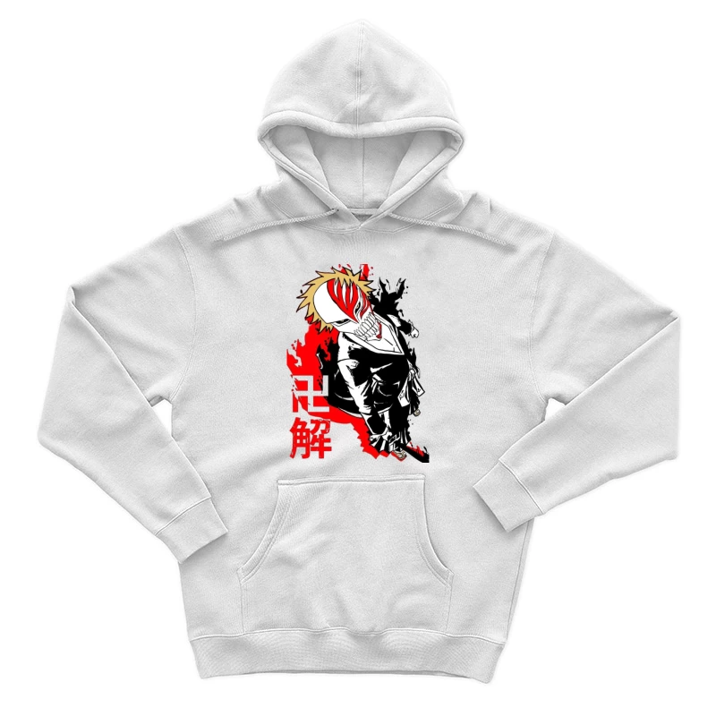 Hollow Maske Krieger Illustration Herren Pullover Hoodie