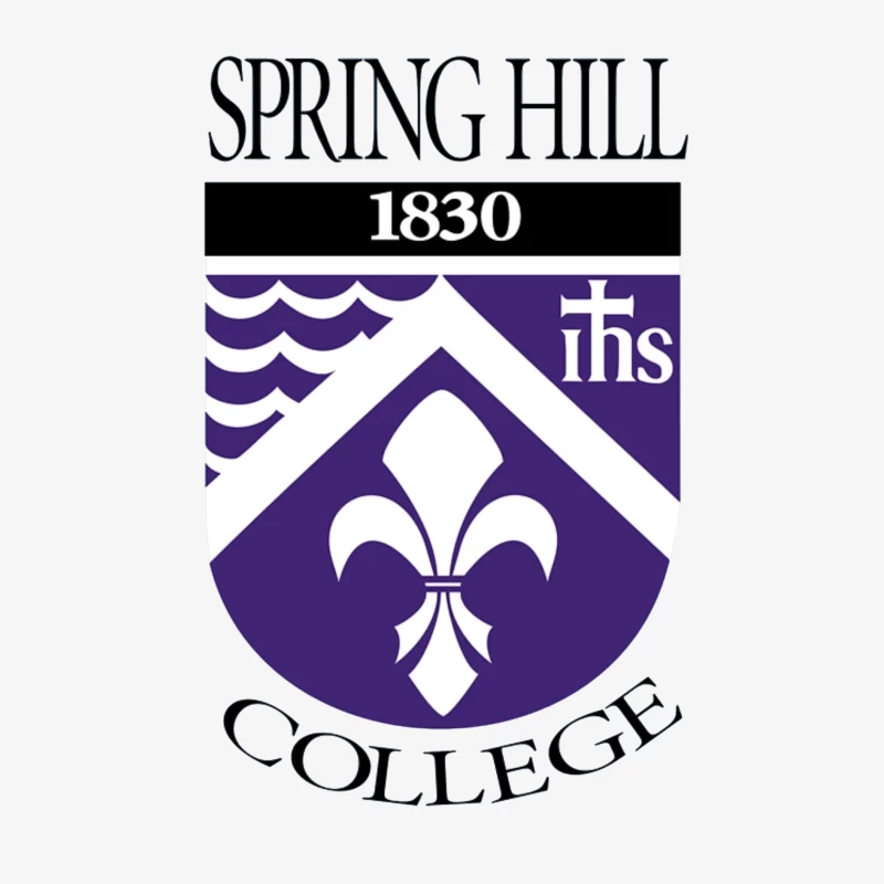 Spring Hill College Historic Shield Logo with Religious Symbolism (Est. 1830) Male Long Sleeve T-Shirt