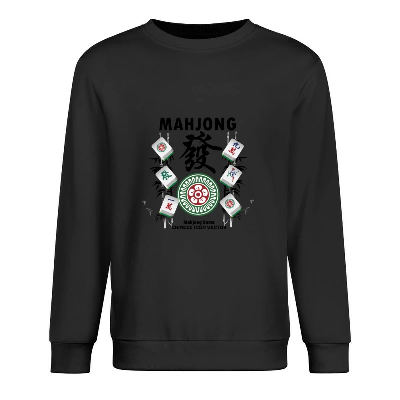 Mahjong Spielsteine und Muster Herren Pullover Sweatshirt