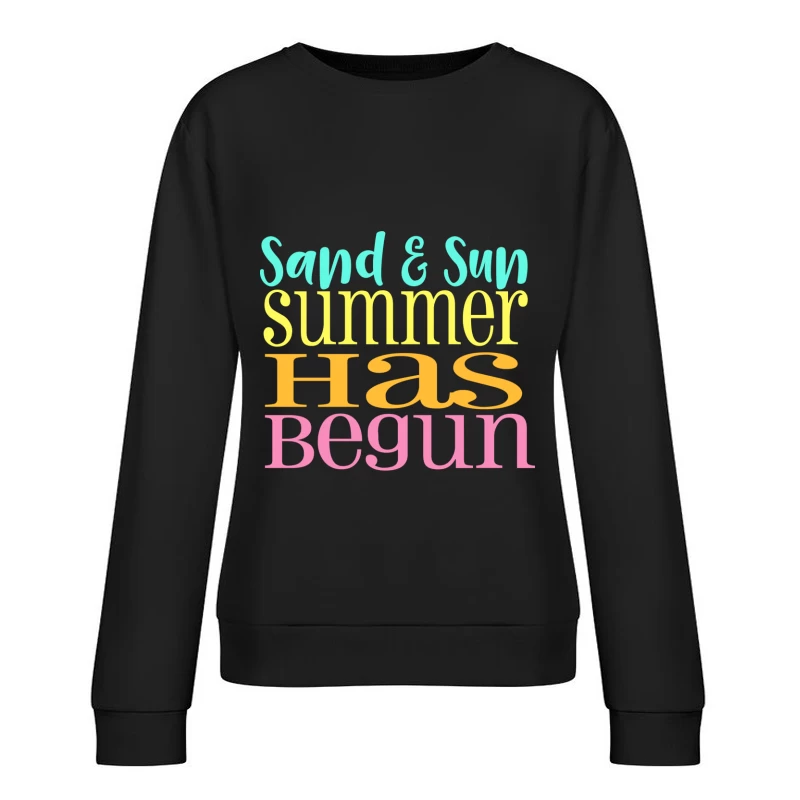 Début de l'été avec sable et soleil Femme Sweat-shirt à enfiler