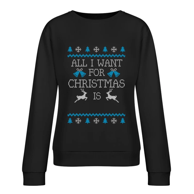 Motif de Noël avec texte joyeux Femme Sweat-shirt à enfiler