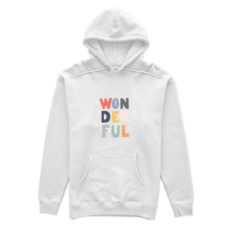 Texte coloré - Mot 'Wonderful' Femme Sweat à capuche
