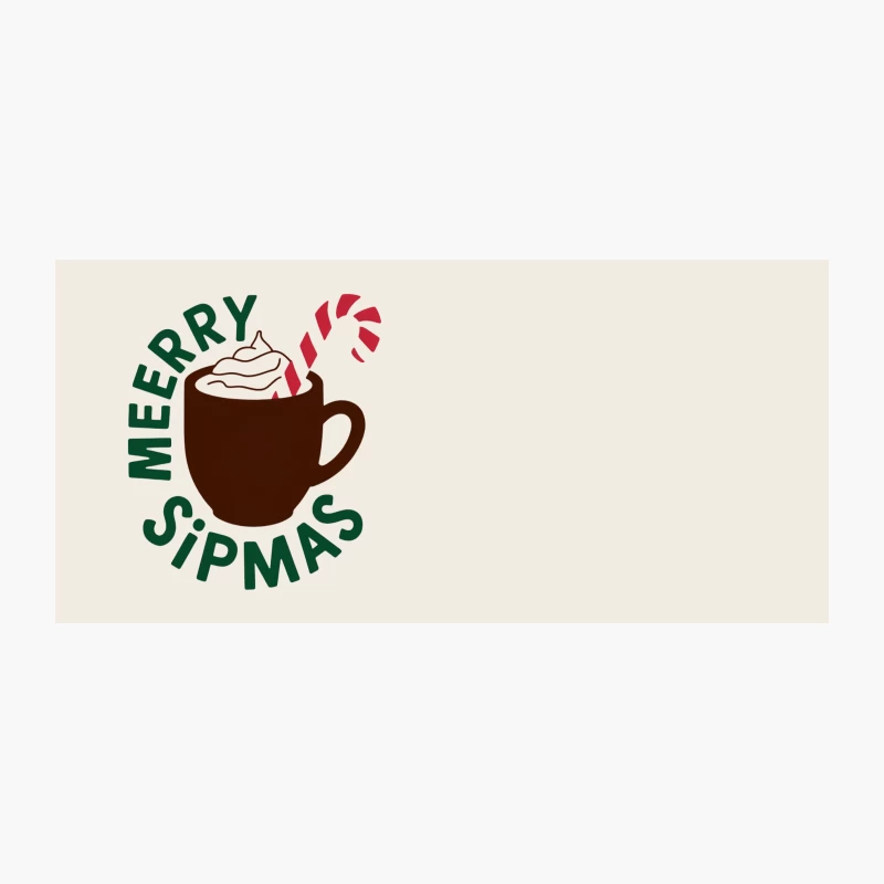 Merry Sipmas Holiday Hot Chocolate with Candy Cane Coffee Mug