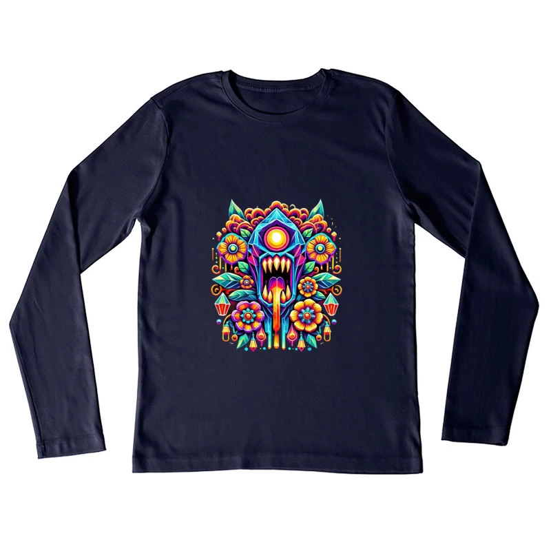 Flowers and the Beast Female Long Sleeve T-Shirt