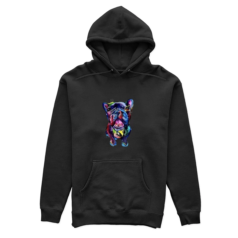 Bunter Hundeporträt in Pop-Art Damen Pullover Hoodie