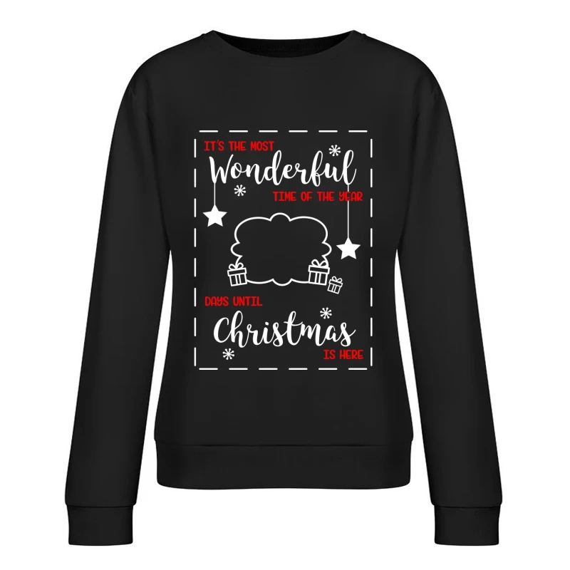 Compte à rebours de Noël joyeux Femme Sweat-shirt à enfiler