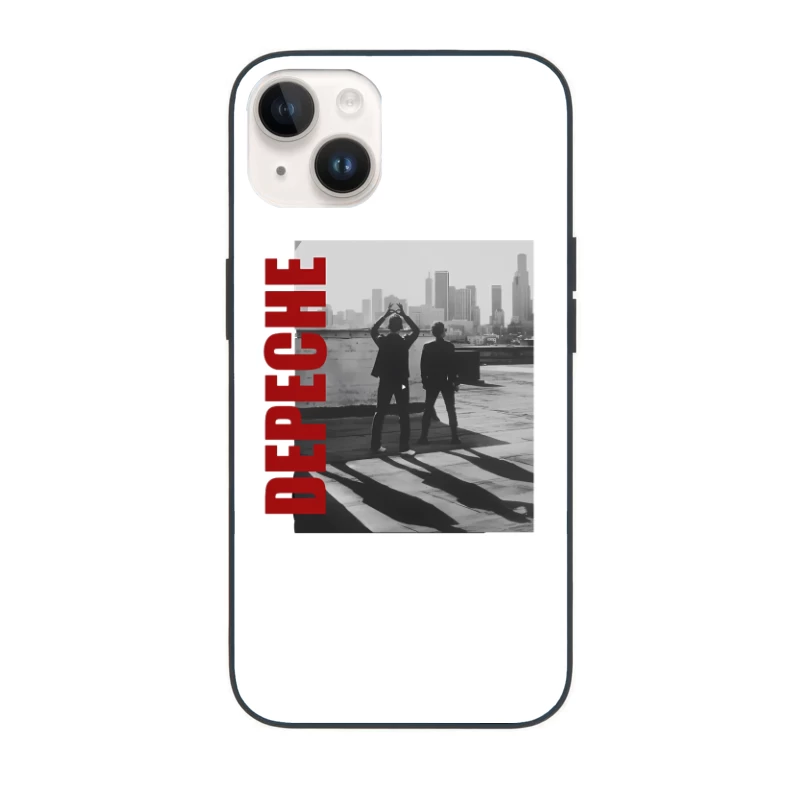 Depeche Mode Silhouettes Against City Skyline iPhone Case