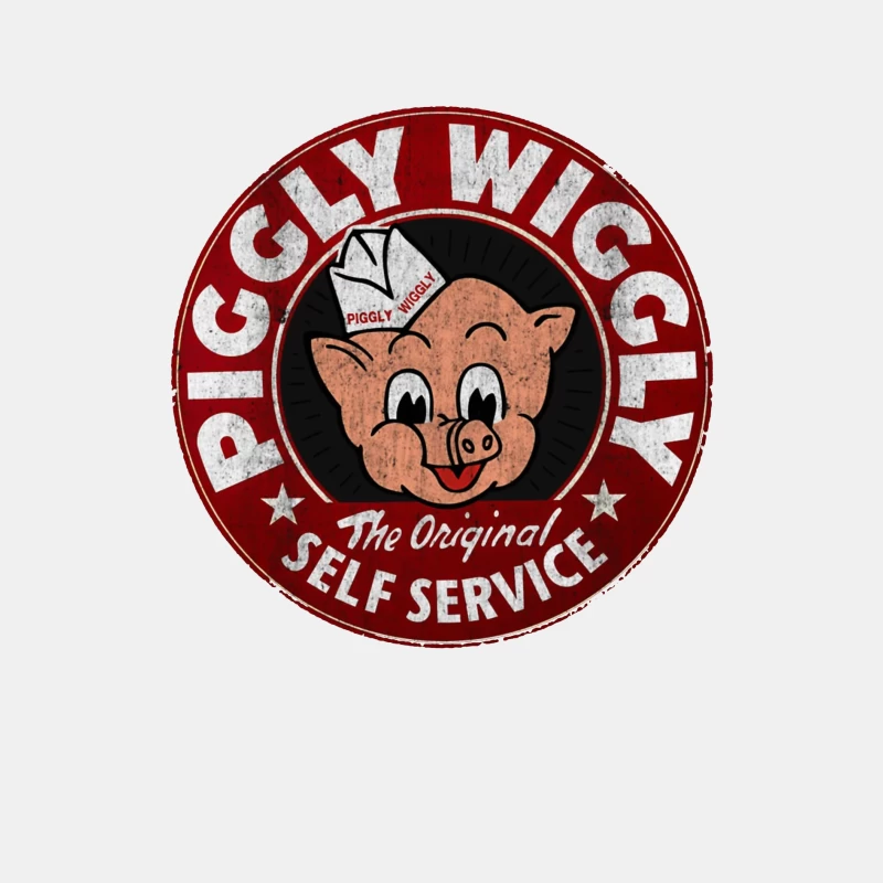 Vintage Piggly Wiggly Self-Service Grocery Store Logo Male Tank Top