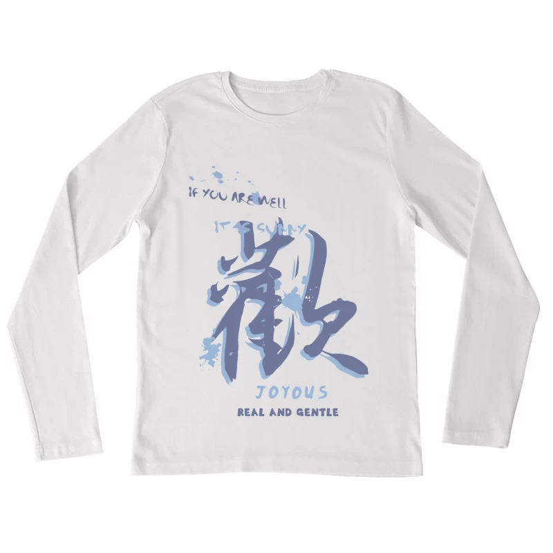 Freude und Sanftmut in der Sonne Damen Langarm T-Shirt