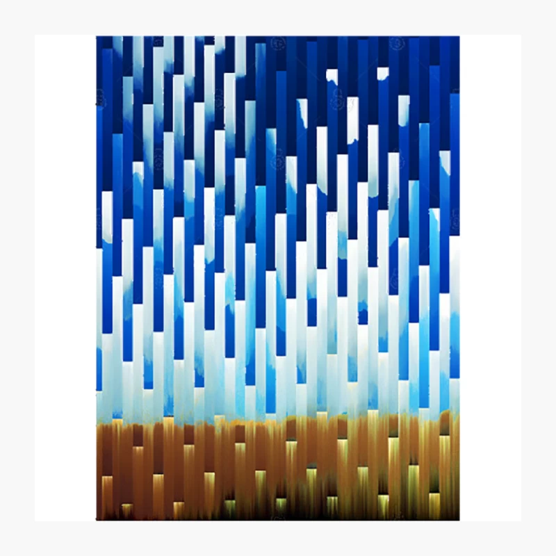 Desert Heat - Glitch Abstract Contemporary Art Pin