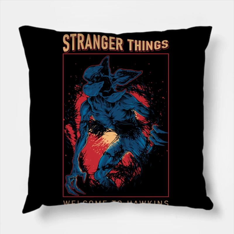 Stranger Things Artwork Throw Pillow