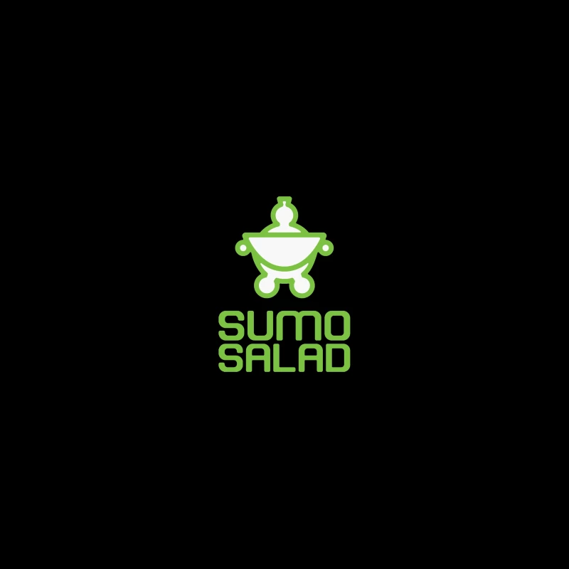 Green Minimalist Sumo Salad Restaurant Logo Coffee Mug