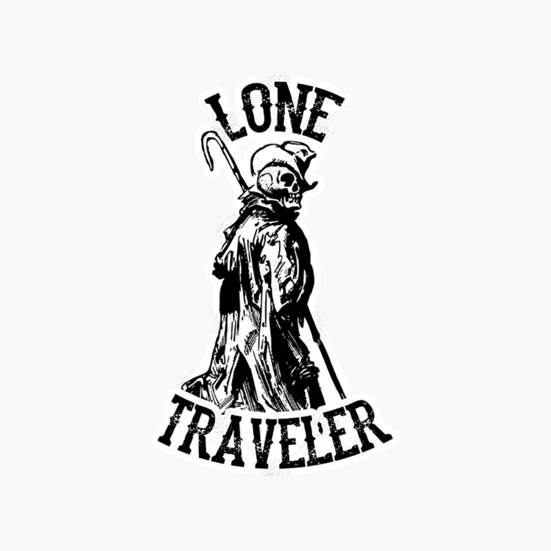 Lone Traveler Cotton Tote Bag