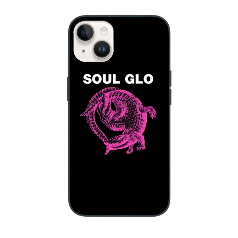 Pink Skeletal Alligator Soul Glo Design iPhone Case