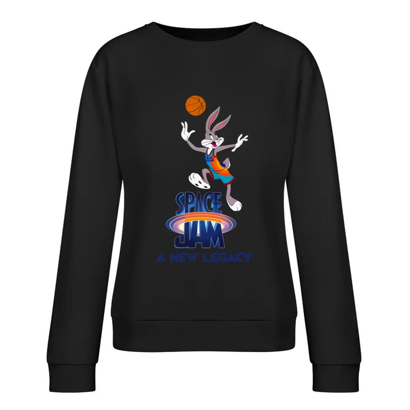 Space Jam: A New Legacy - Cartoon Basketball Animation Female Pullover Sweatshirt