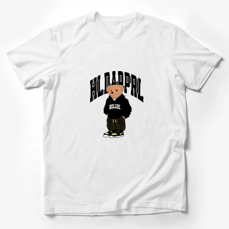 Teddybär mit Kapuzenpulli-Design Herren T-Shirt