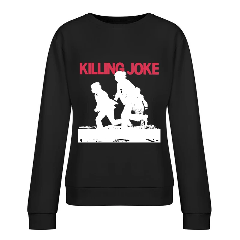 Killing Joke Post-Punk Album Cover with White Silhouettes Female Pullover Sweatshirt