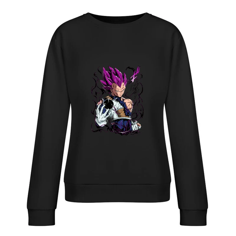 Krieger mit violetter Energie Damen Pullover Sweatshirt