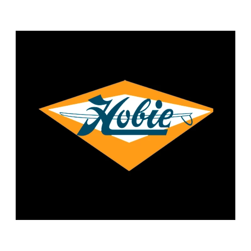 Retro Orange Diamond Hobie Water Sports Logo Tapestry